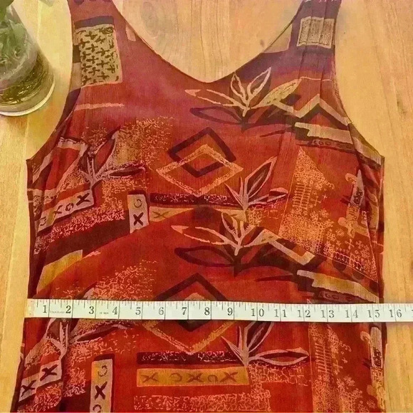 Vintage Boho Maxi Dress Pattern V Neck Relaxed Fit  Sleeveless Summer Dress - Picture 10 of 11